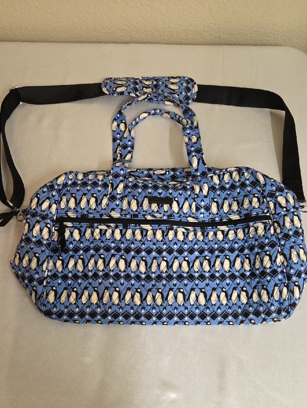 Vera Bradley Penguins Weekender Duffel Bag Older Vintage Mature